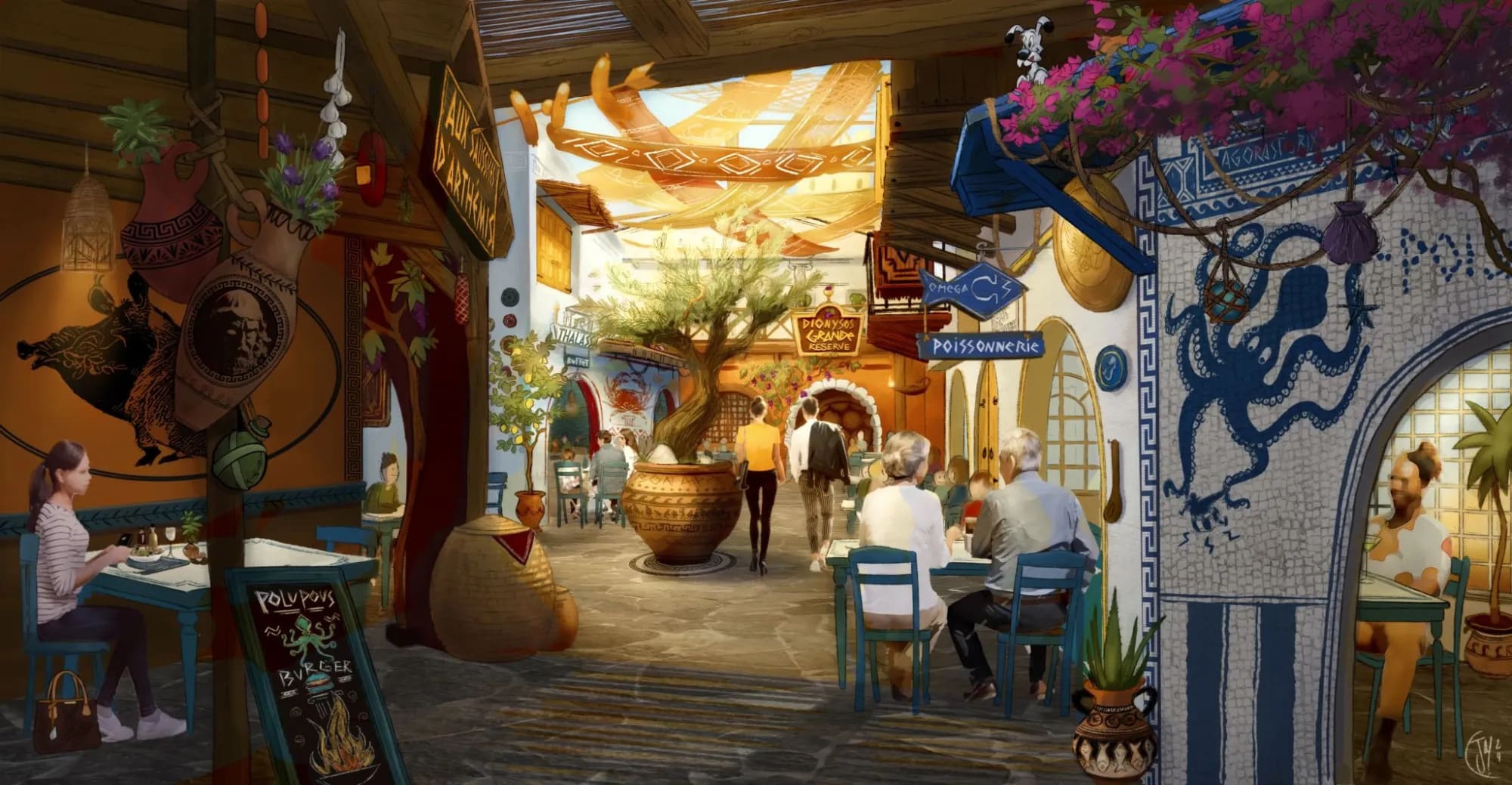 Décor intérieur de La Table de Dionysos
